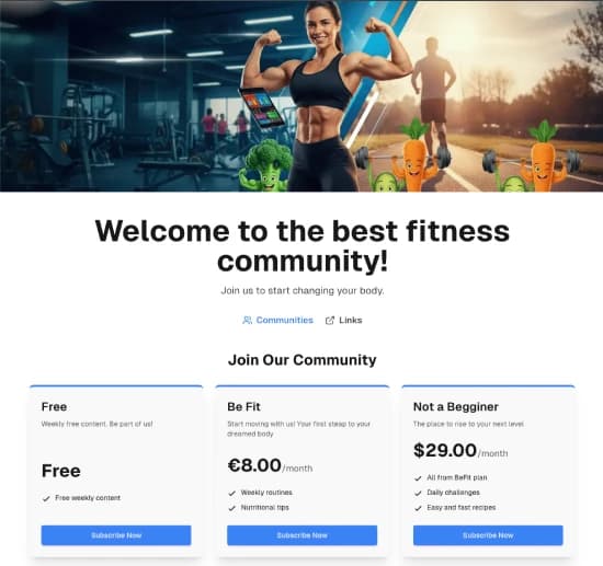 Create a beautiful landing page in a few clicks